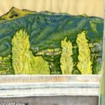 Sofya'da, "Gorna Banya" otelinin penceresinden Vitoşa tepesinin suluboya resmi. 23x32.5 cm boyutunda, Kıvılcımlı tarafından 1971 Haziran-Temmuz aylarında yapılmış, "Günlük Anılar" da sözü geçen resim.